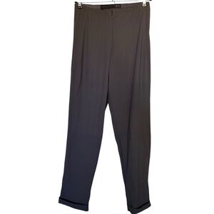 Porto SF Skinny Stretch Front Zip Pants Leggings w/ Ankle Zips Gray